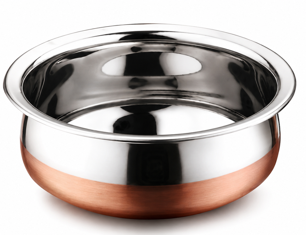 Steel Handi with Copper Bottom (SS 304)